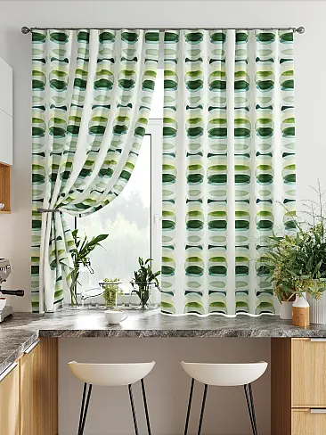 Шторы зеленого цвета для кухни - Страница 4 9920304 - 8