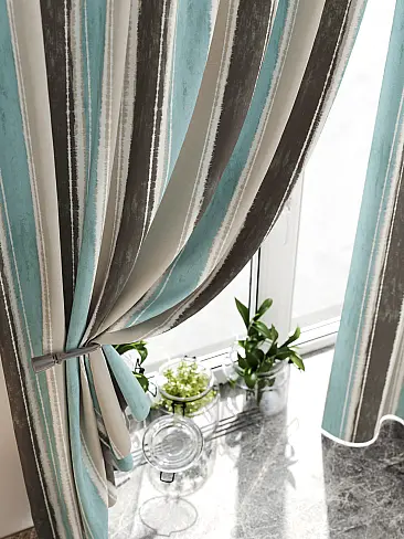 Шторы для кухни в полоску 9920328 - 4