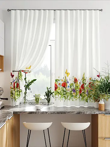 Шторы голубого цвета для кухни в Новокузнецке - Страница 16 9920356 - 8