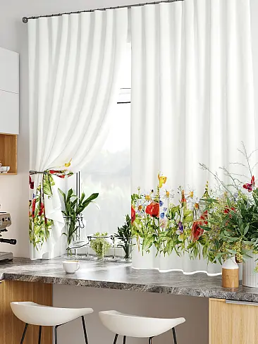 Шторы голубого цвета для кухни в Новокузнецке - Страница 16 9920356 - 6