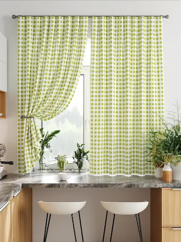 Шторы зеленого цвета для кухни - Страница 4 9920363 - 8