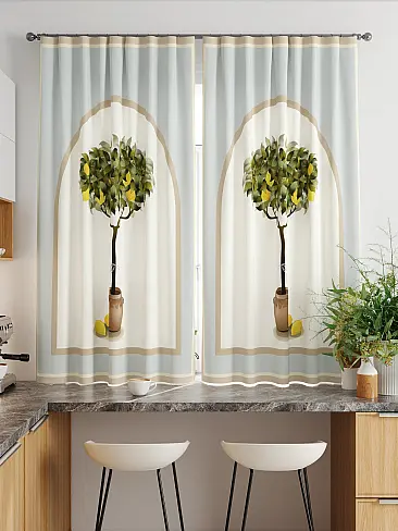 Шторы голубого цвета для кухни в Новокузнецке - Страница 5 9920376 - 3