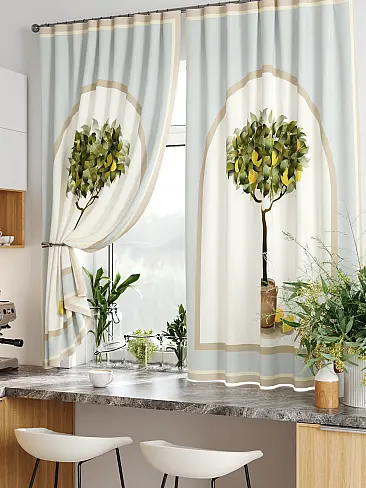 Шторы голубого цвета для кухни в Новокузнецке - Страница 5 9920376 - 6