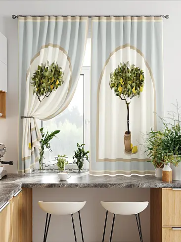 Шторы голубого цвета для кухни в Новокузнецке - Страница 5 9920376 - 8