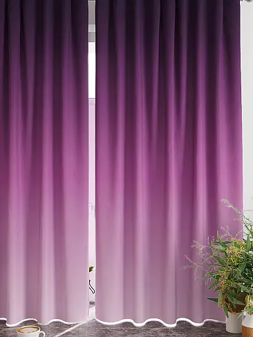 Шторы баклажанового цвета для кухни 9920384 - 5