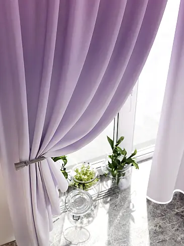 Шторы баклажанового цвета для кухни 9920385 - 4