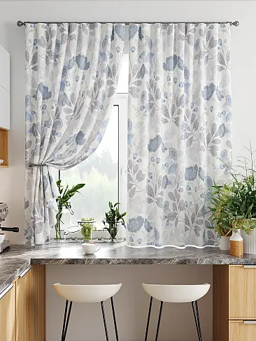 Шторы голубого цвета для кухни в Новокузнецке - Страница 17 9920425 - 8