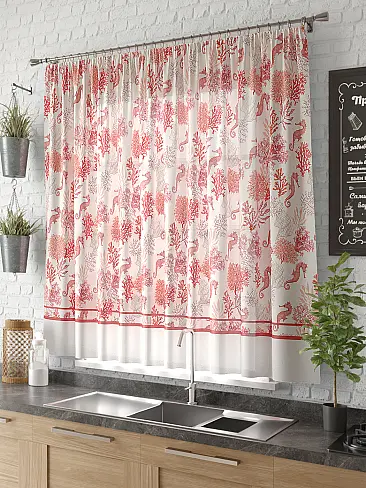 Тюль вуаль с морским рисунком 71533458 - 2